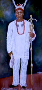 royalportrait painting in Lagosstate nigeria oilcolor on canvas by artistchembx